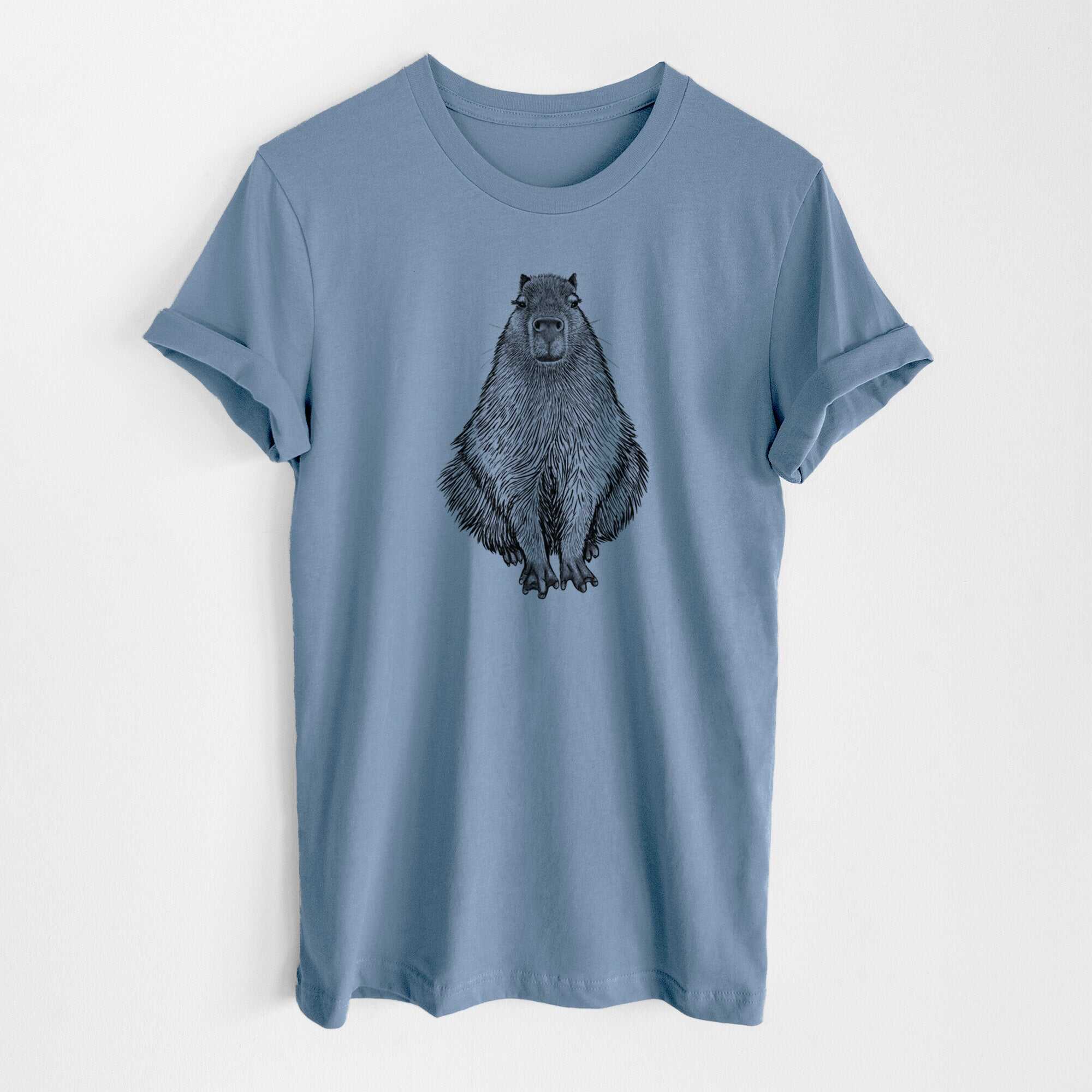 Capybara - Hydrochoerus hydrochaeris - Lightweight 100% Cotton Unisex Crewneck
