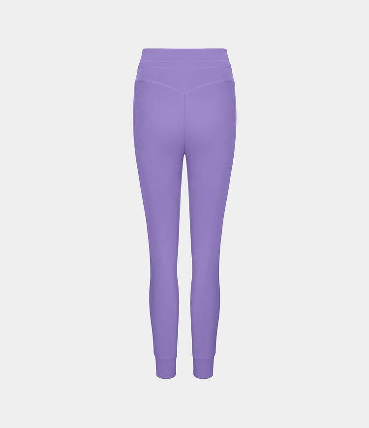 Airy High Waisted Drawstring Side Pocket Plain Cool Touch Full Length Joggers-UPF50+