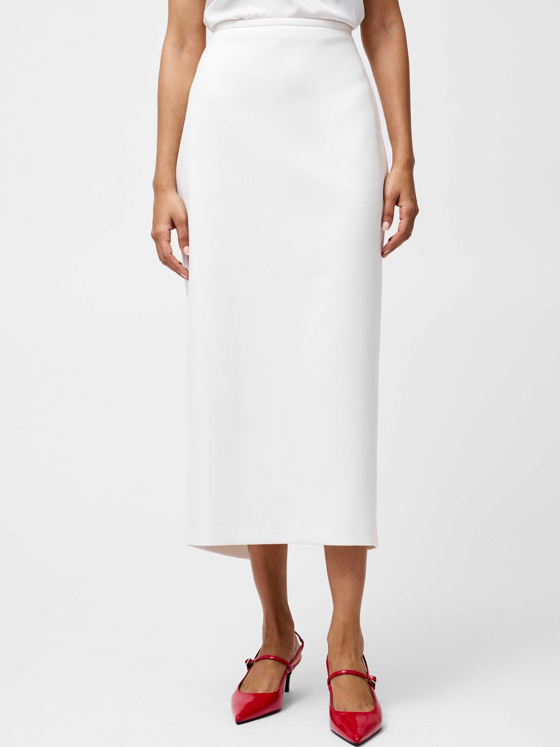 Cannes Twill Split Midi Skirt
