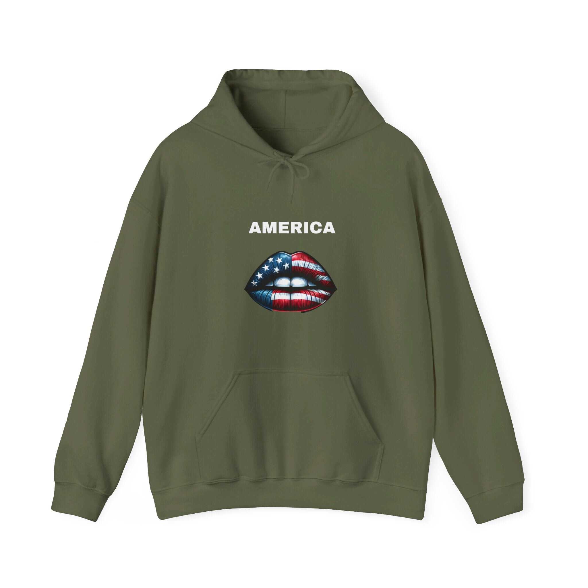 ZCKBDAmerican lip. Unisex Heavy Blend™ Hooded Sweatshirt