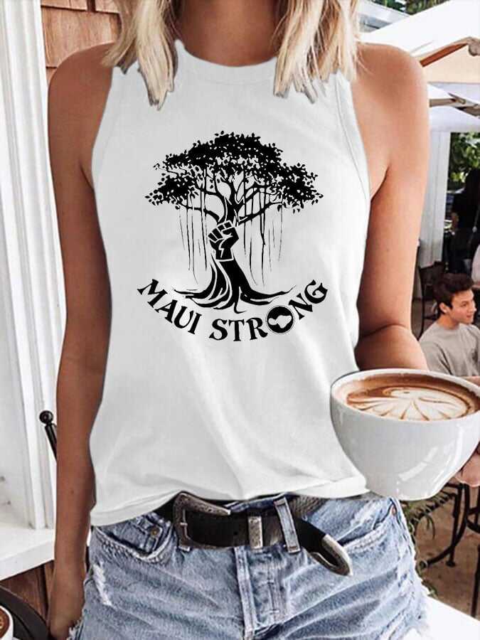 Women's Maui Strong Print Sleeveless Tank Top