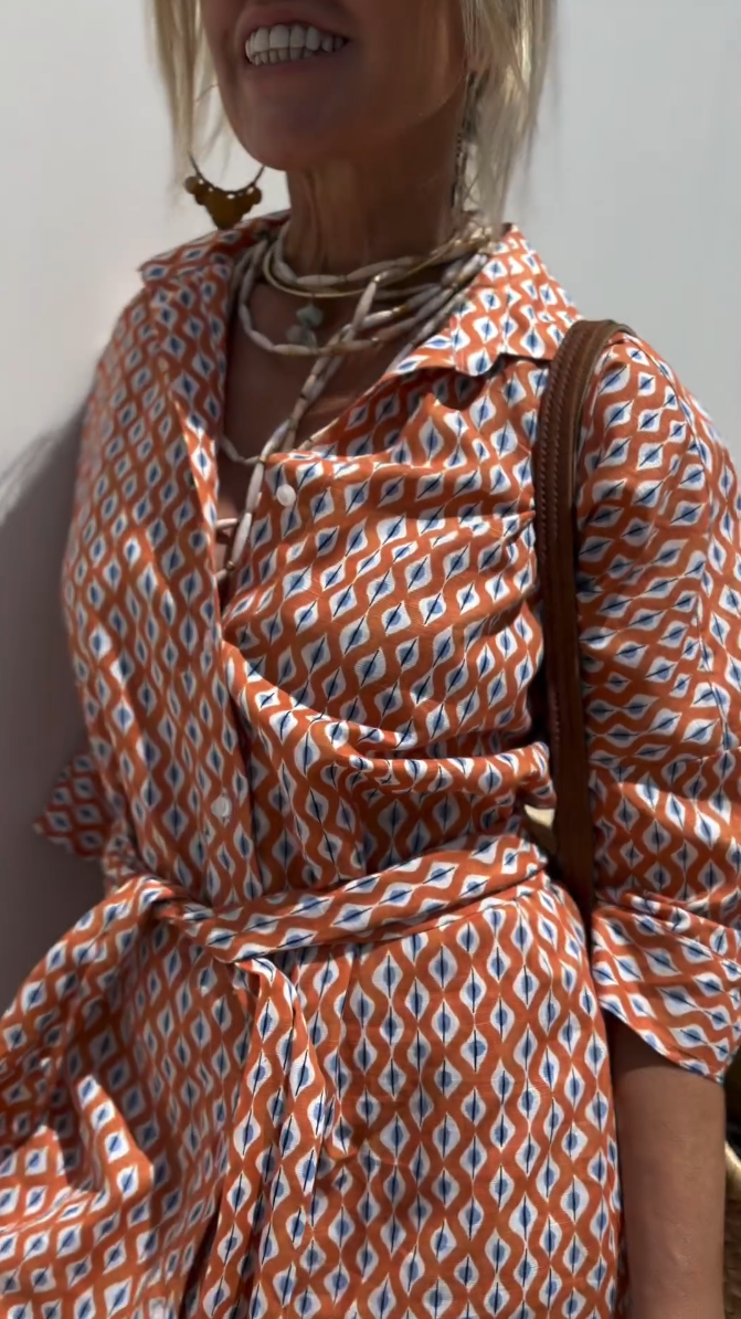 Summer Cotton Graphic Dress