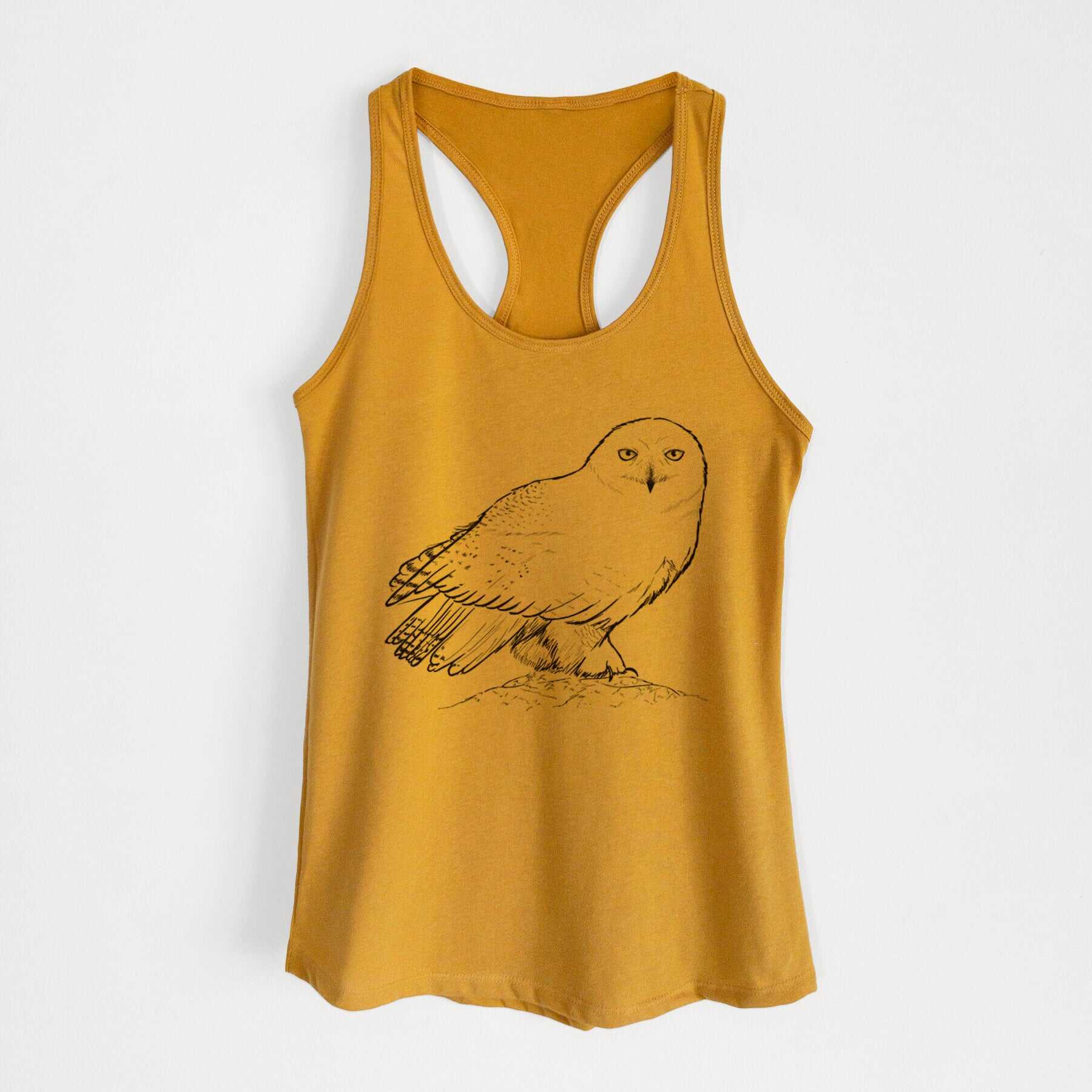 Snowy Owl - Bubo scandiacus - Women's Racerback Tanktop