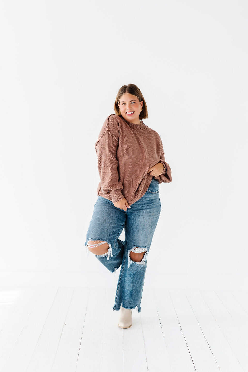 Tristan Drop Shoulder Sweater - Size 3X Left
