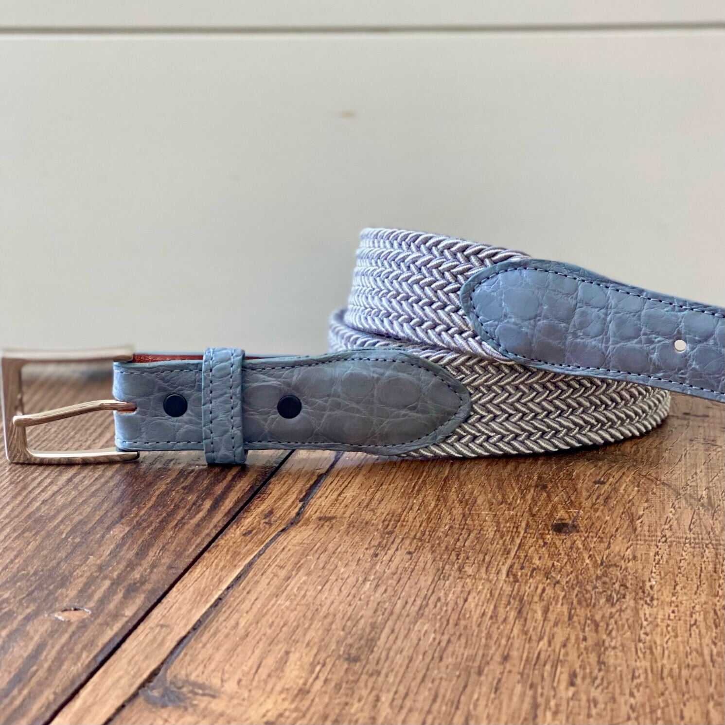 The Stretch Belt, Grey & White