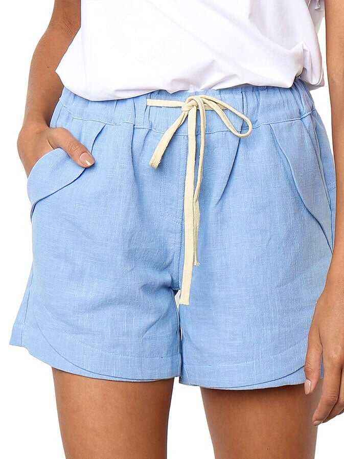 Solid Color Casual Shorts