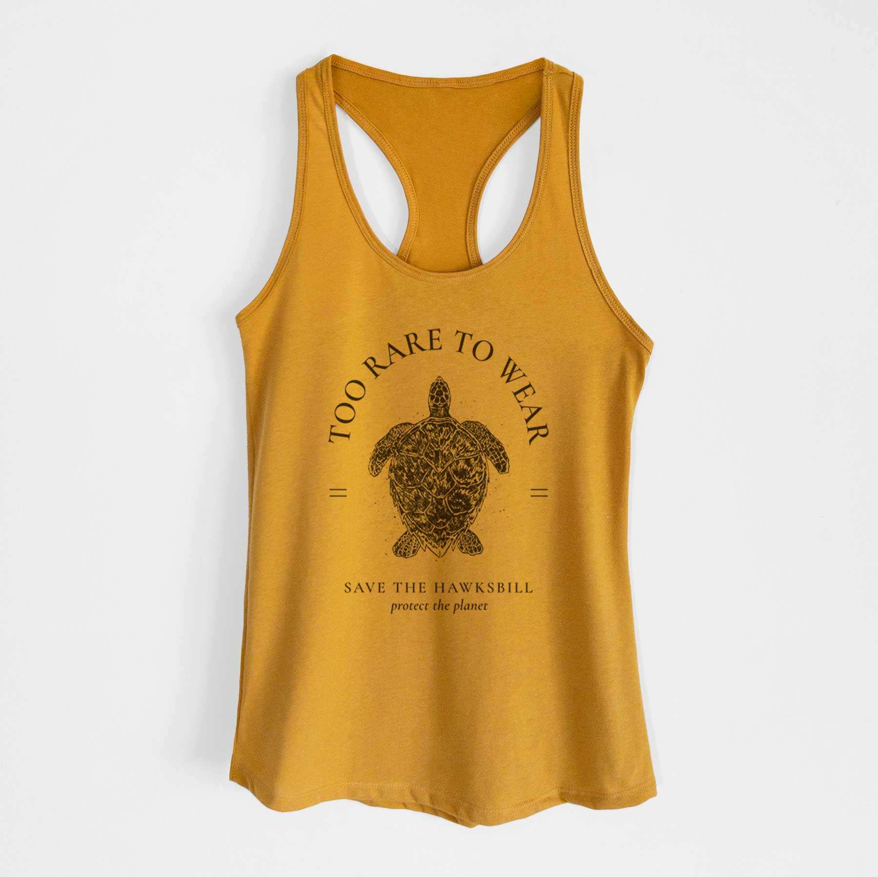 Too Rare to Wear - Save the Hawksbill - Women's Racerback Tanktop