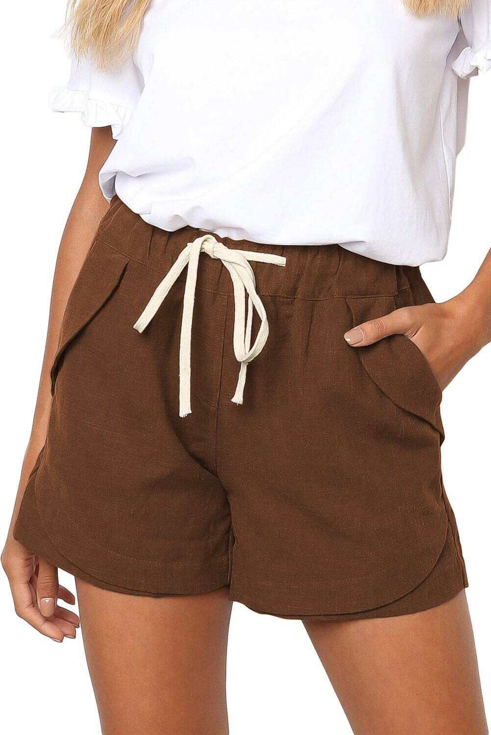 Solid Color Casual Shorts