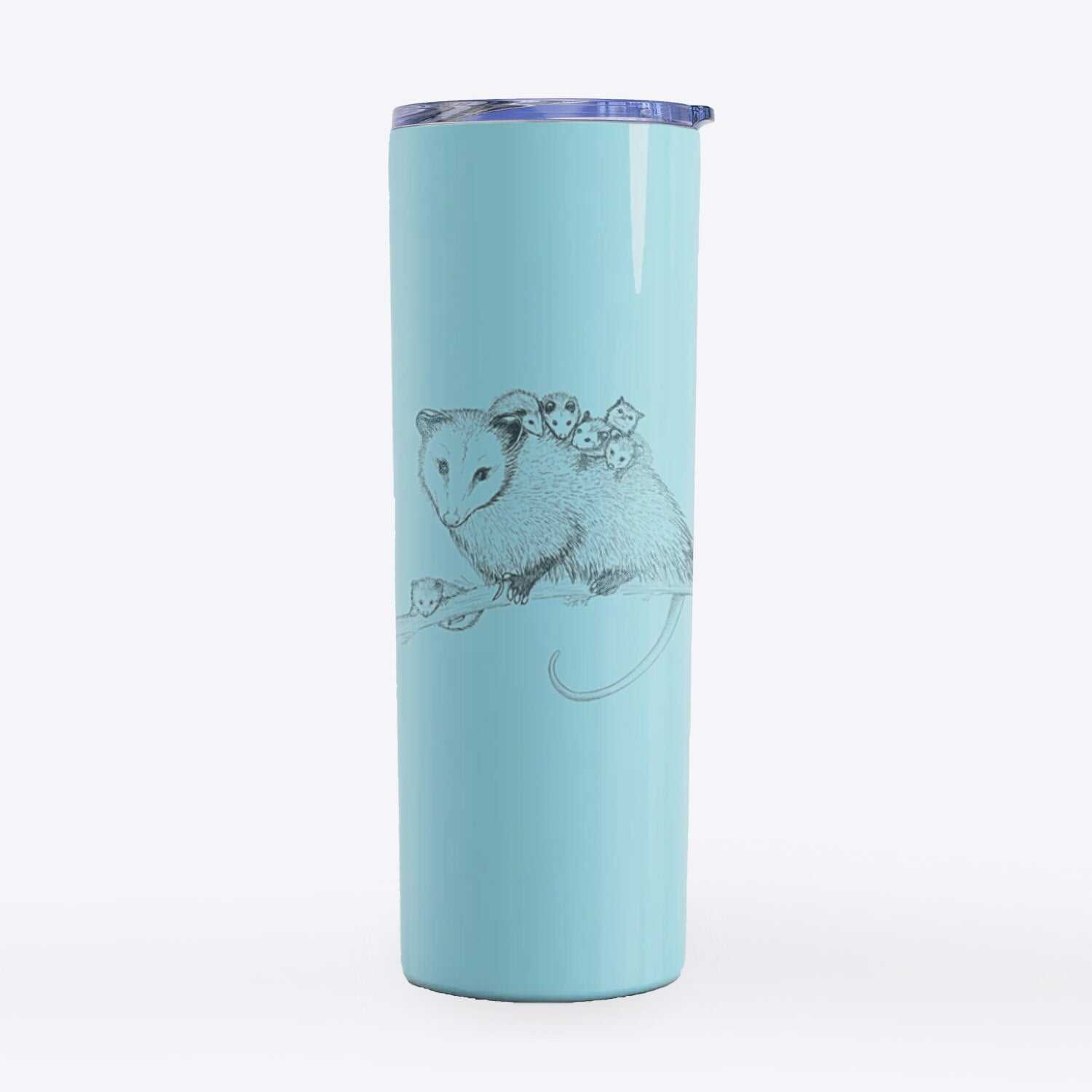 Mama Opossum with Babies - 20oz Skinny Tumbler