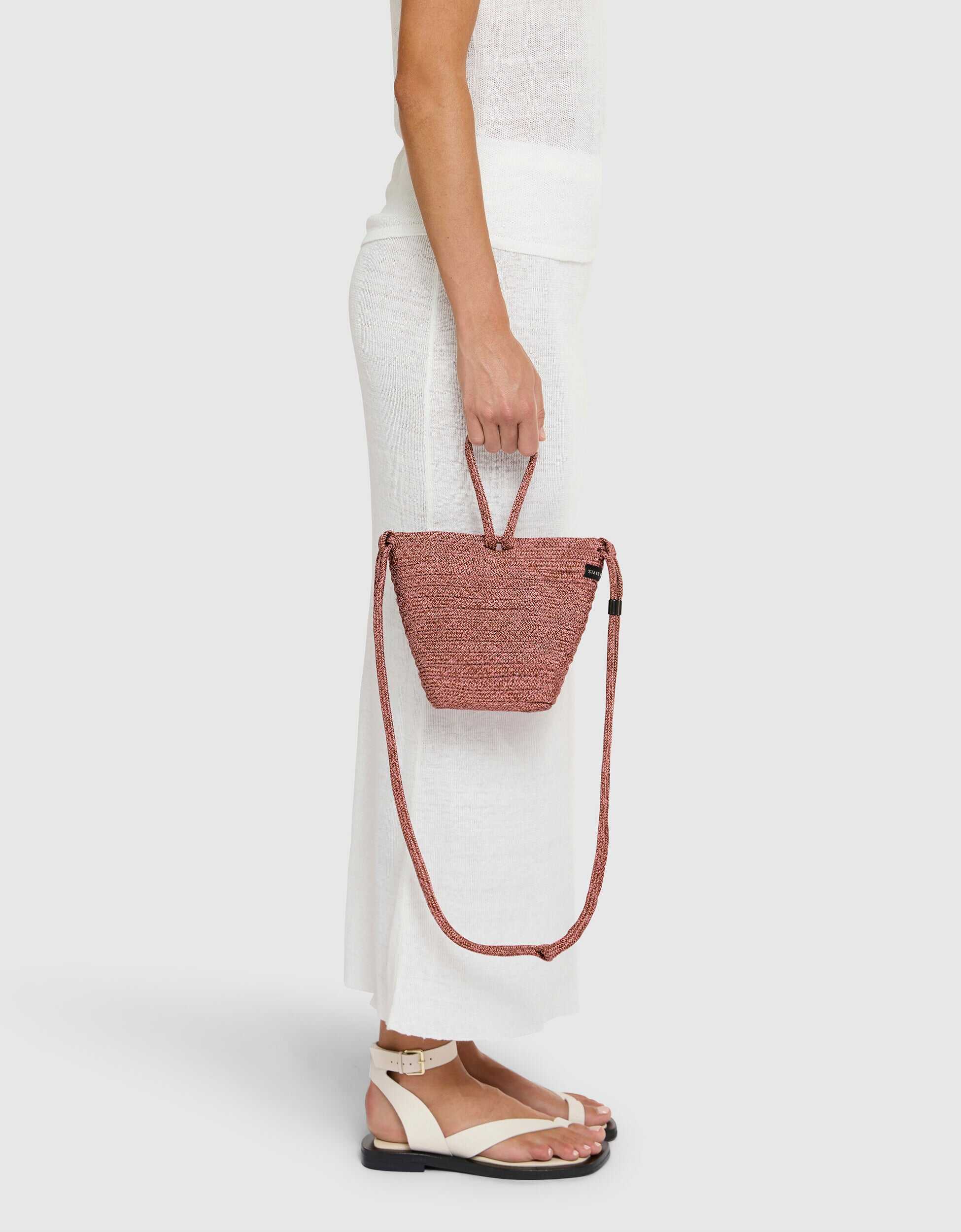 Adrift crossbody in salmon
