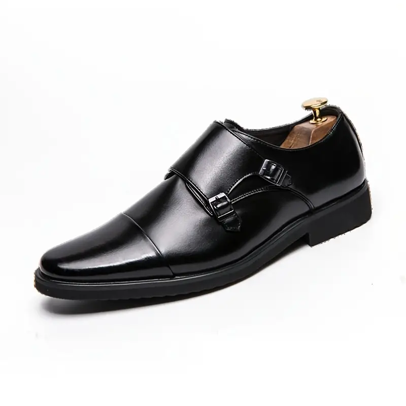 Men's Double Monk Strap Cap-toe Loafers