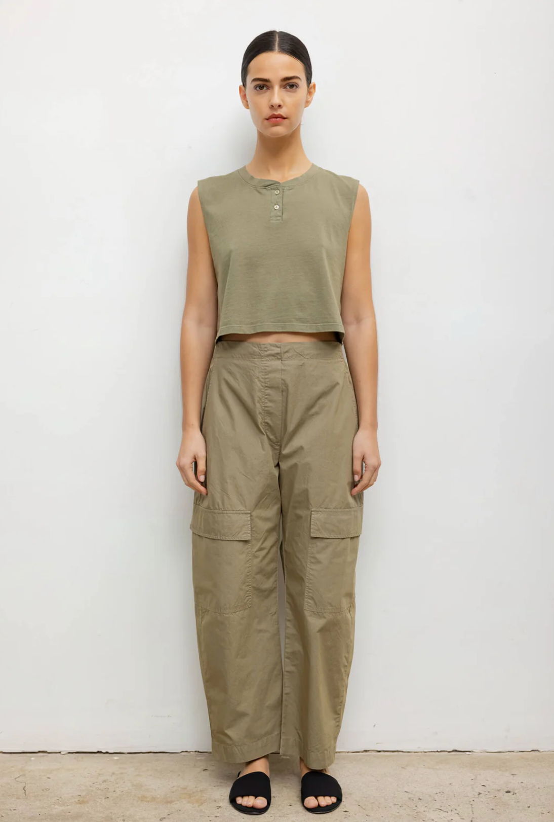 Leset Kyoto Barrel Pant in Cypress