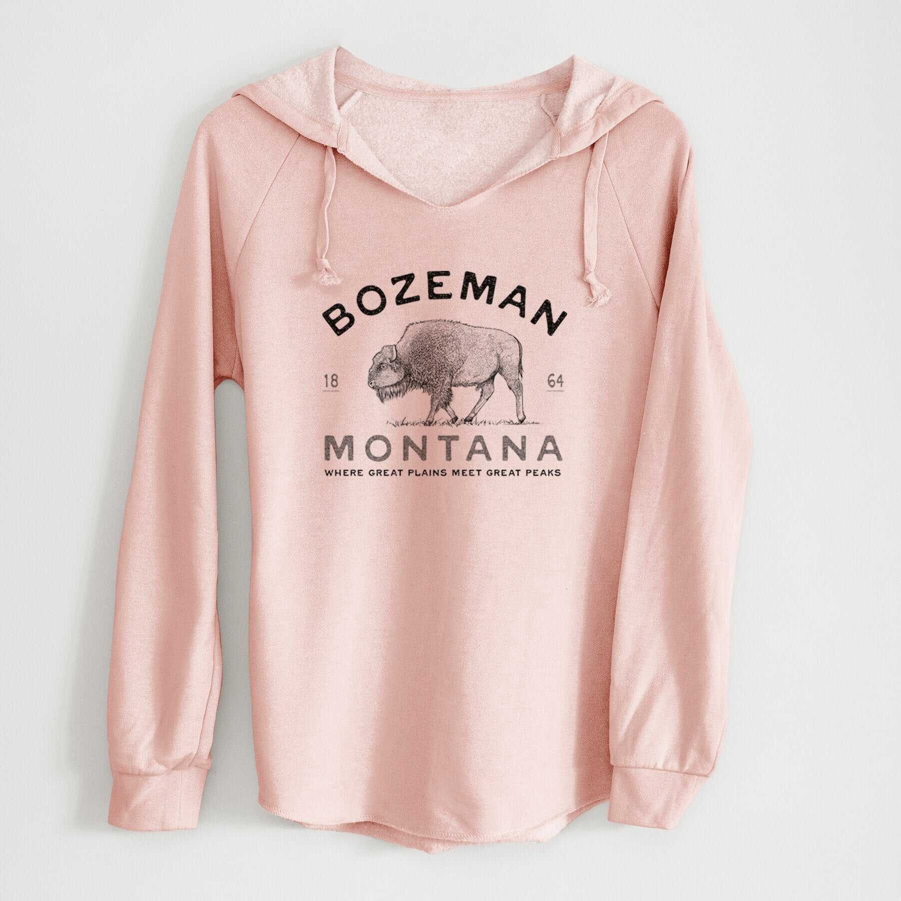 Bozeman Montana Bison - Cali Wave Hooded Sweatshirt