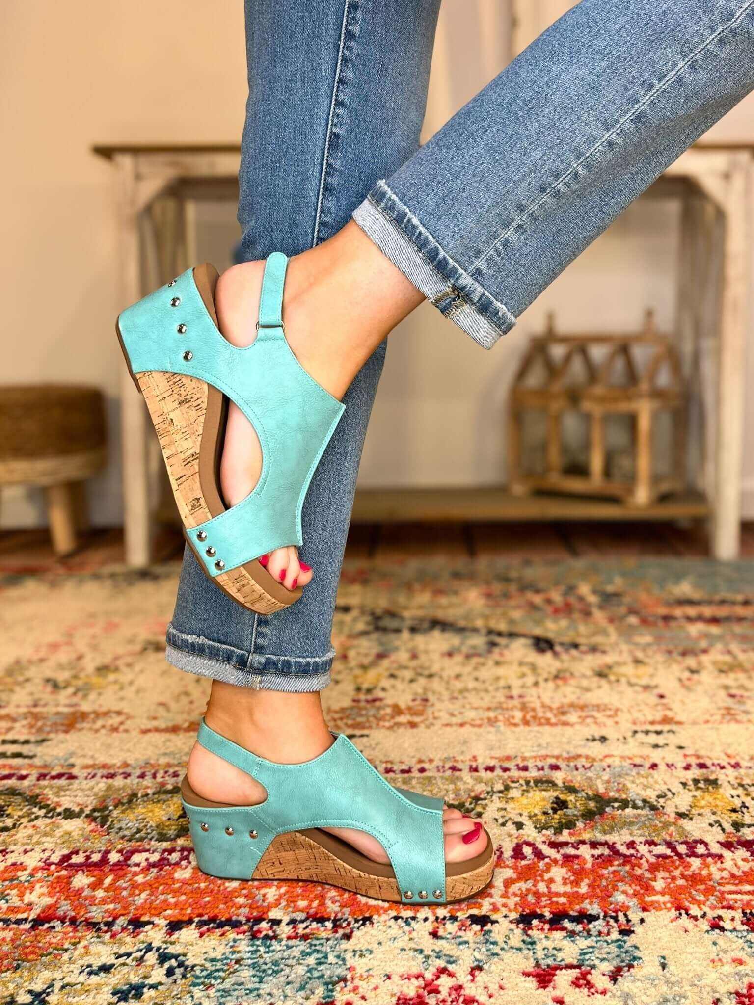 Corky's Footwear Carley Wedge Sandal - Teal