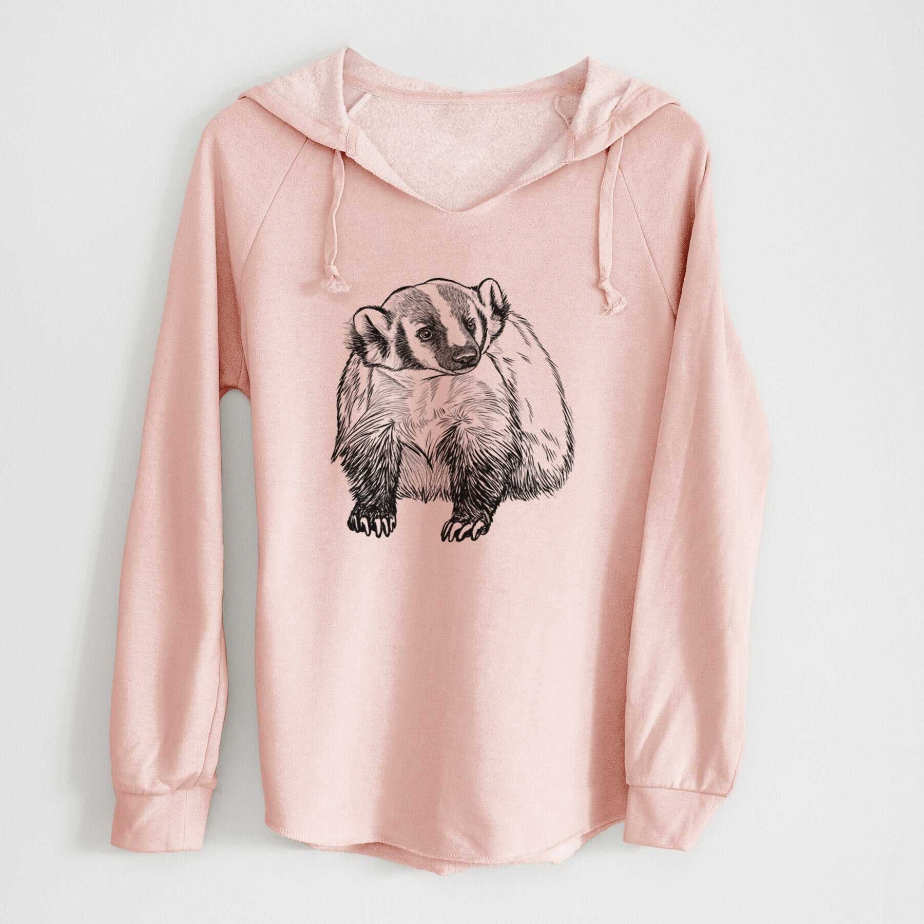 American Badger - Taxidea taxus - Cali Wave Hooded Sweatshirt