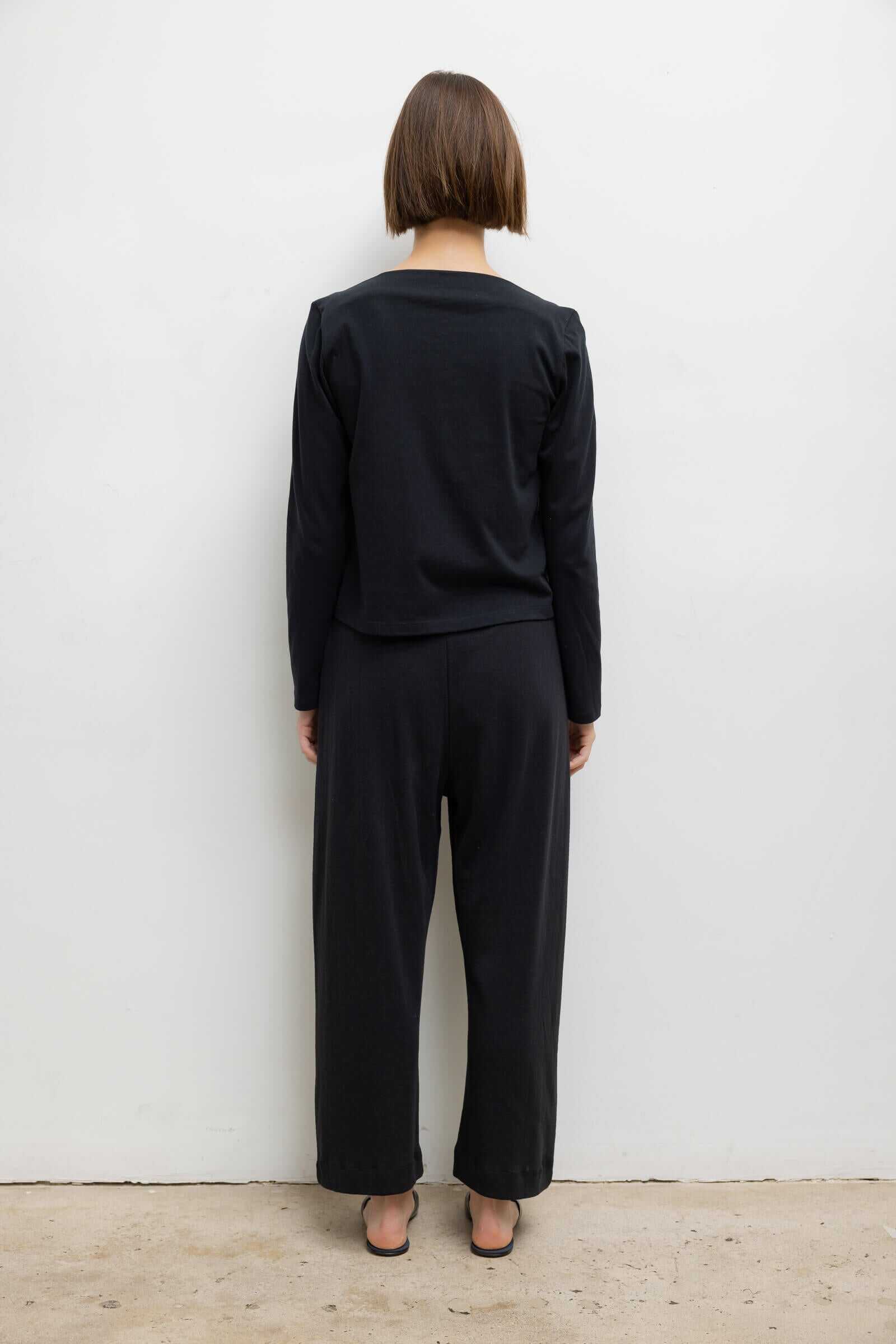 Leset Margo Long Sleeve Boatneck in Black