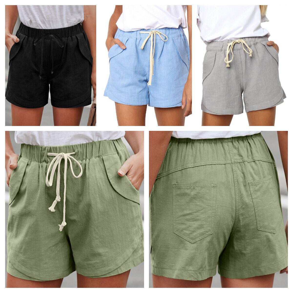 Solid Color Casual Shorts
