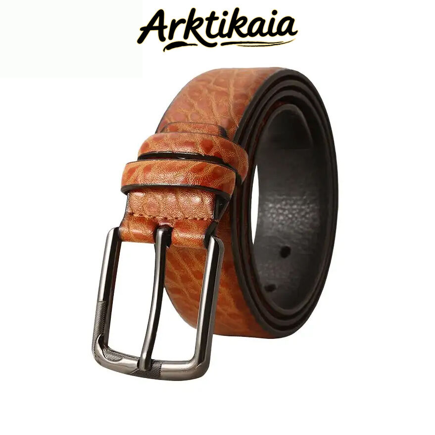 Men's Retro Casual Versatile High-end Pin Buckle Leather Belt 33729143K