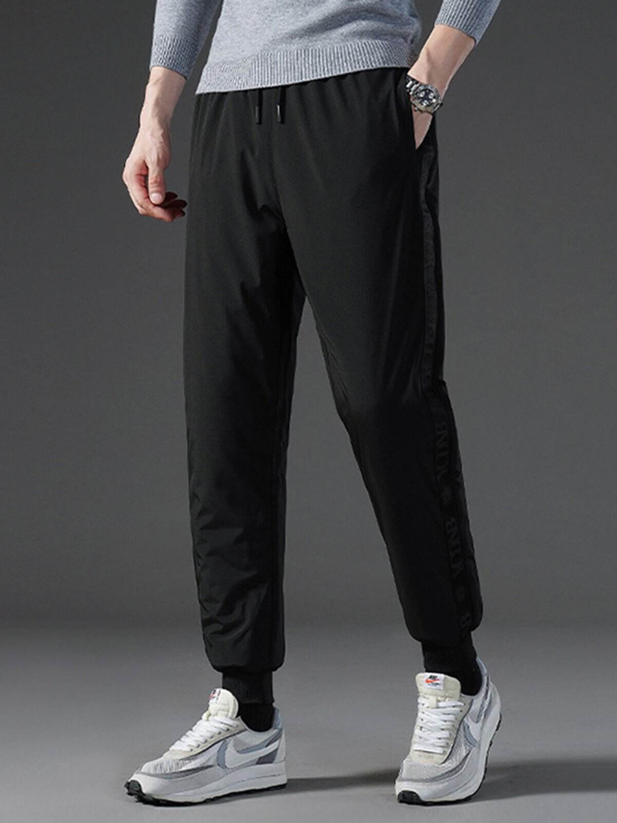 Extra Fleece-Lined Ankle-Tied Elastic Waist Pants