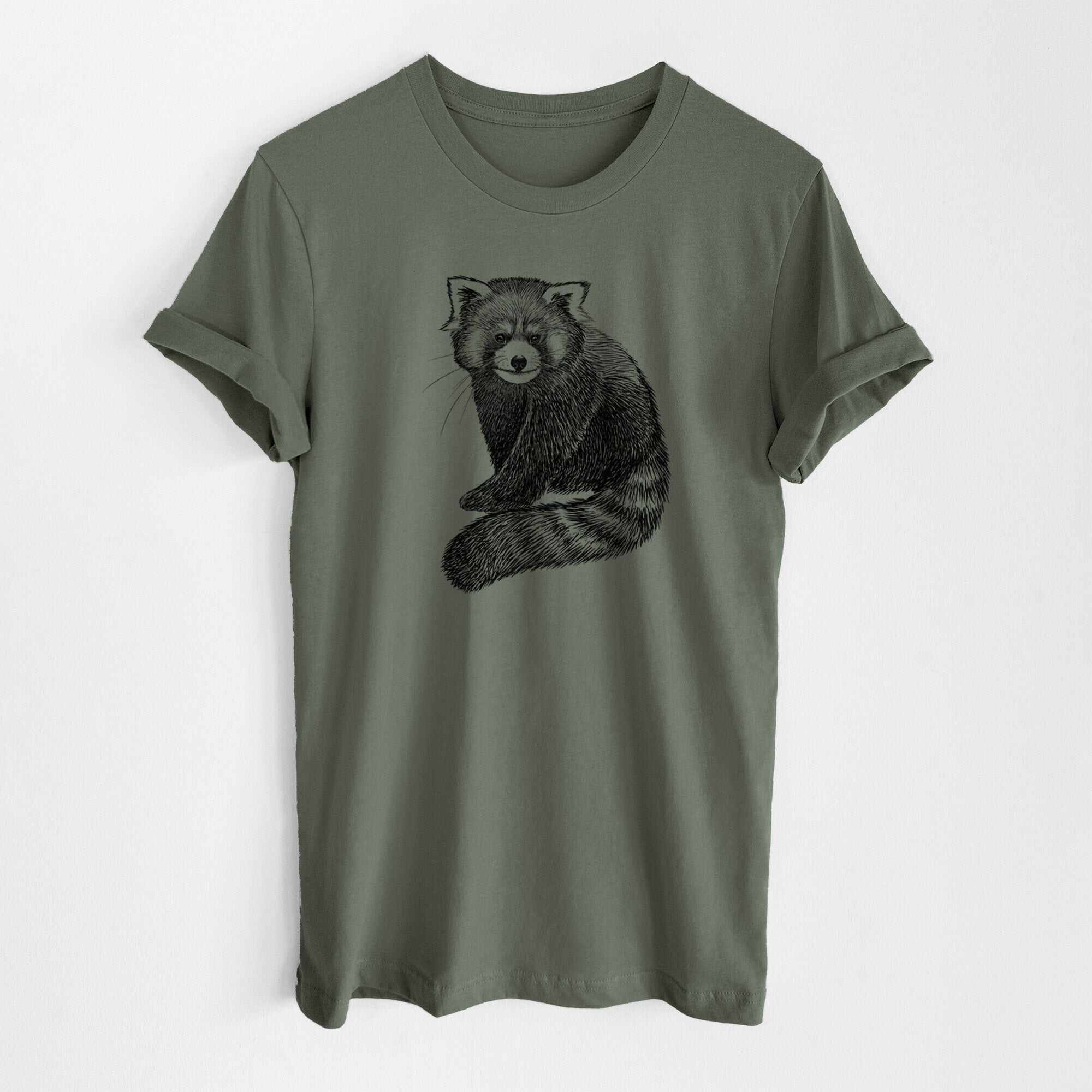 Red Panda - Ailurus fulgens styani - Lightweight 100% Cotton Unisex Crewneck
