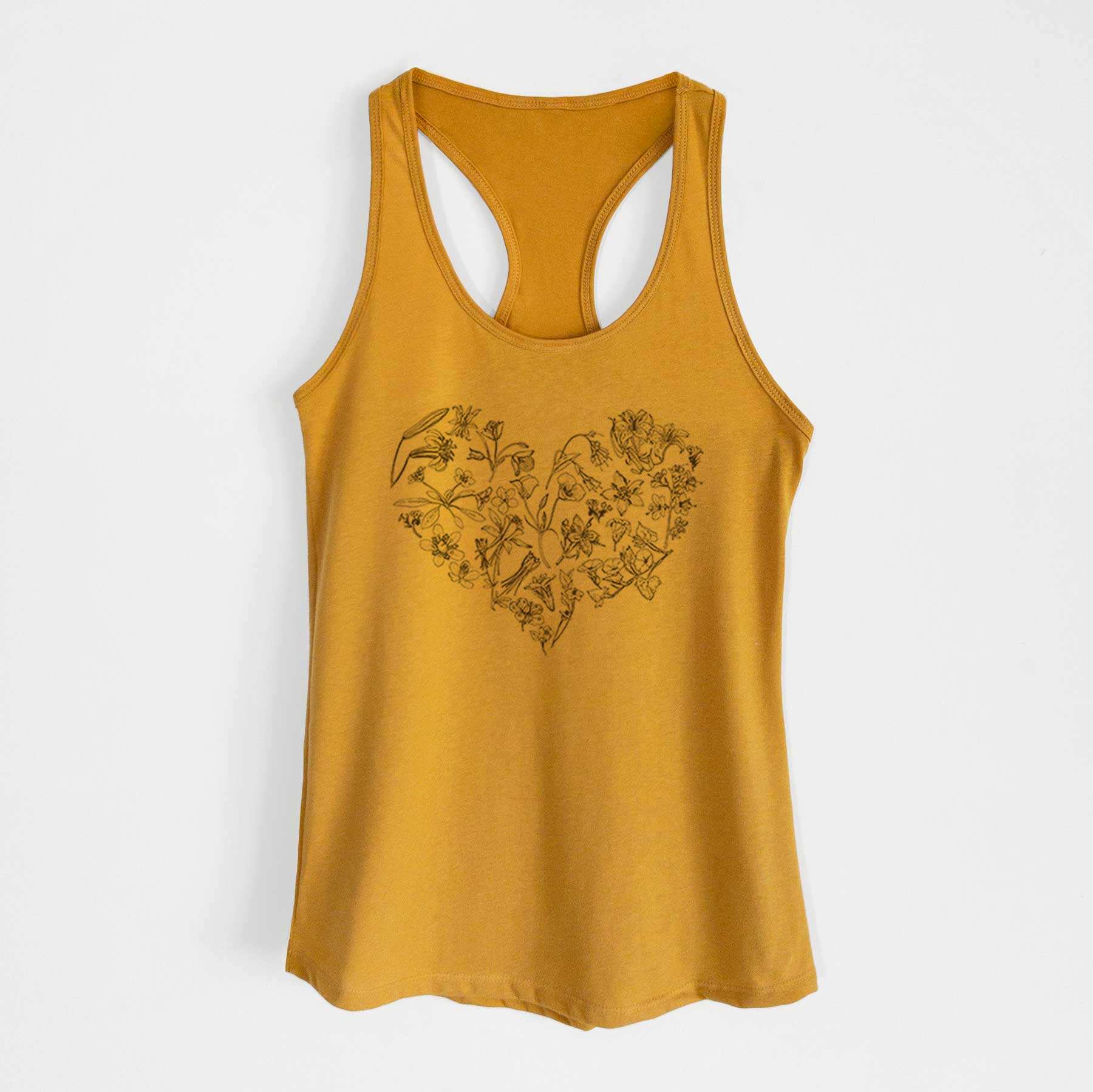 Heart Full of California Mountain Wildflowers - Women's Racerback Tanktop