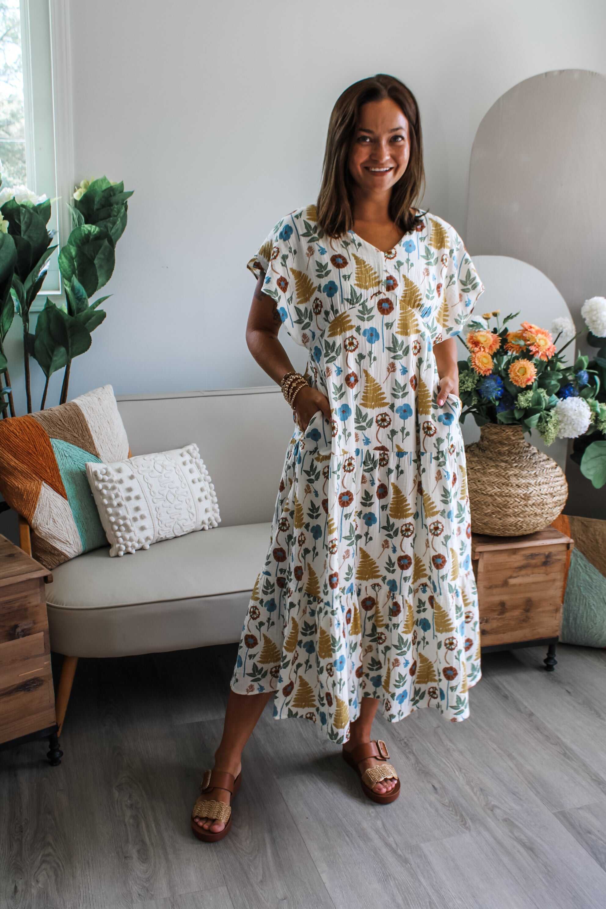 Worth The Wait Floral Midi • Multi