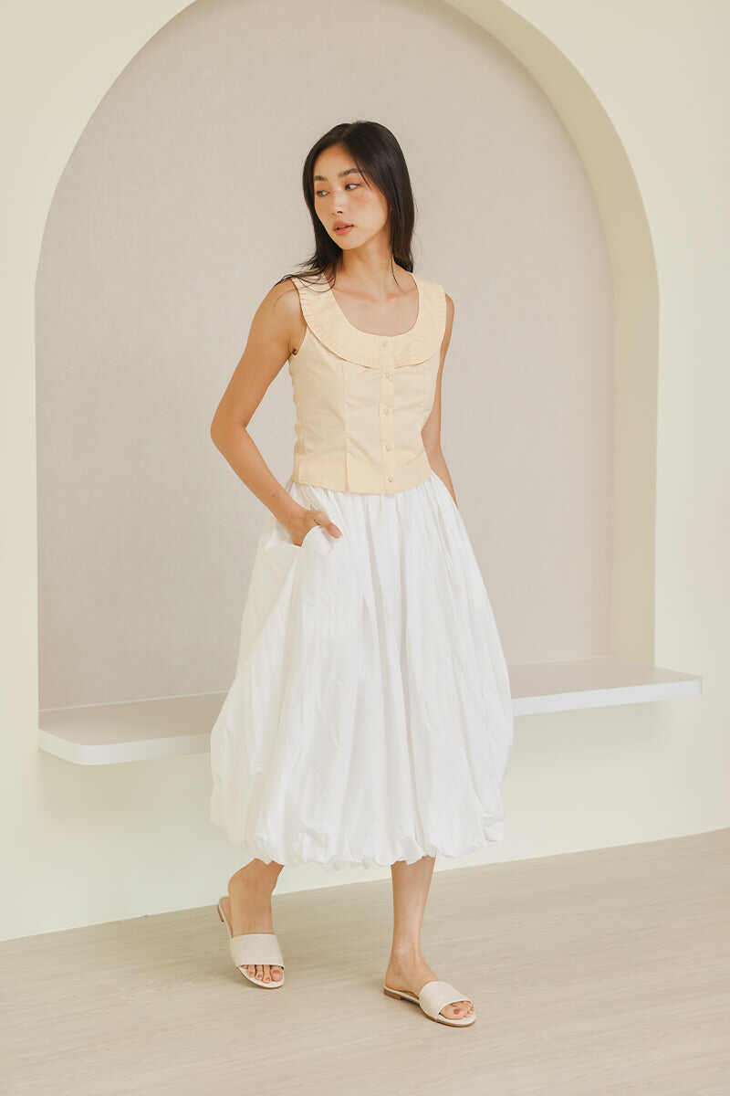 Olivian Strap-over Sliders in Waterproof Linen