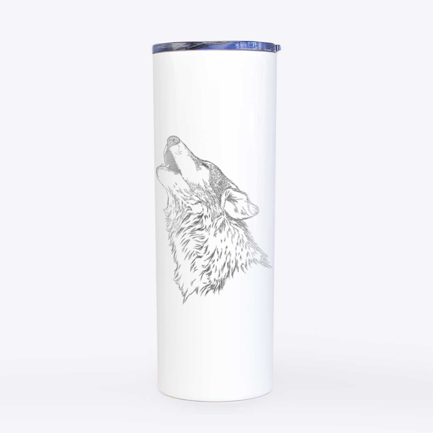 Canis lupus - Grey Wolf Howling - 20oz Skinny Tumbler