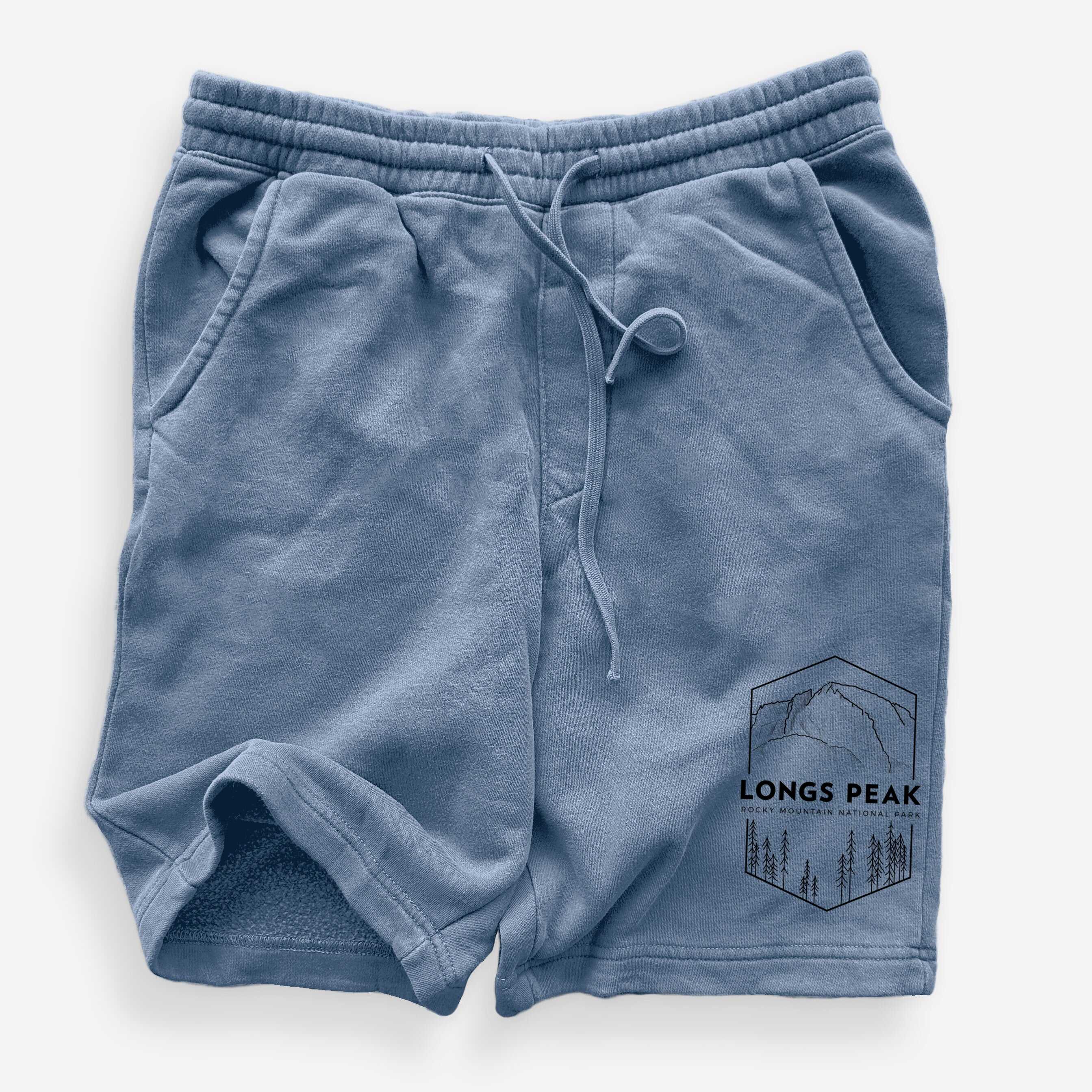 Longs Peak - Rocky Mountain National Park - Unisex Pigment Dyed Shorts