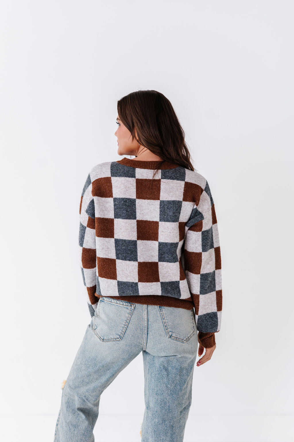 Wells Checkered Sweater - Size Small Left