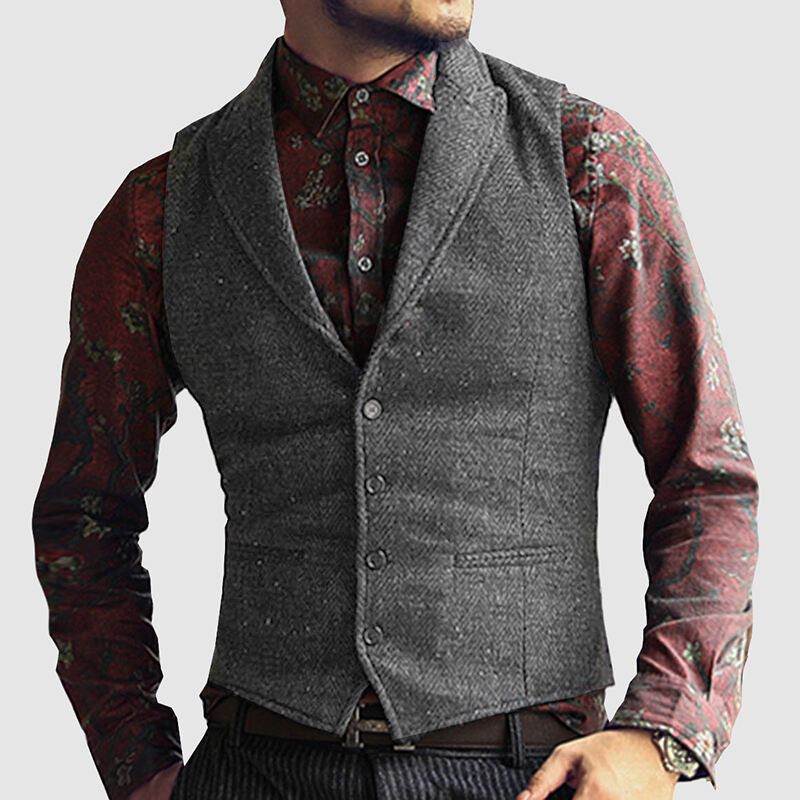 Men's Suit Lapel Vest Jacket - Trongcavalry