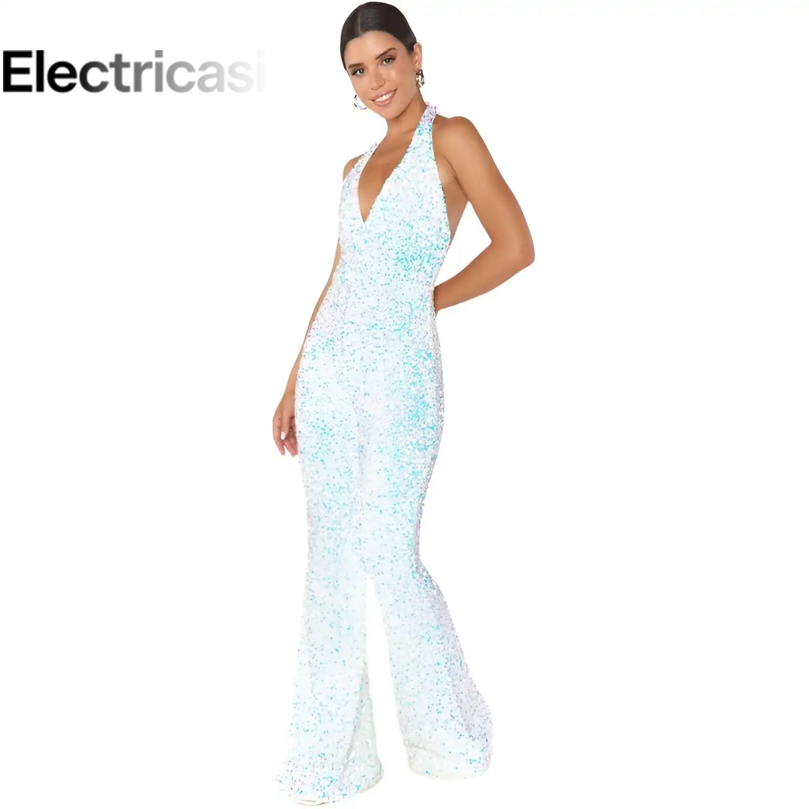 Adjustable Lightweight Embellished Jumpsuit