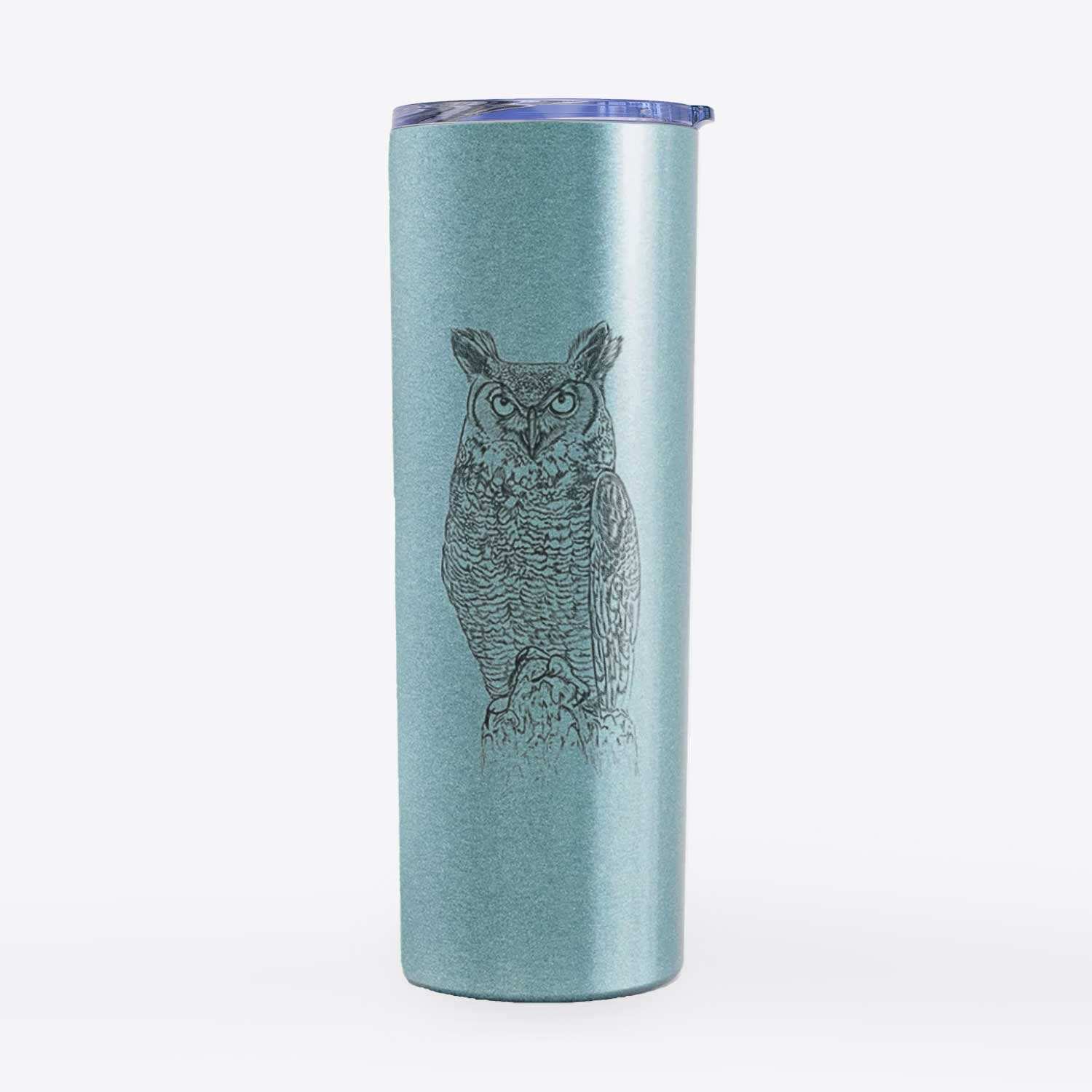 Bubo virginianus - Great Horned Owl - 20oz Skinny Tumbler