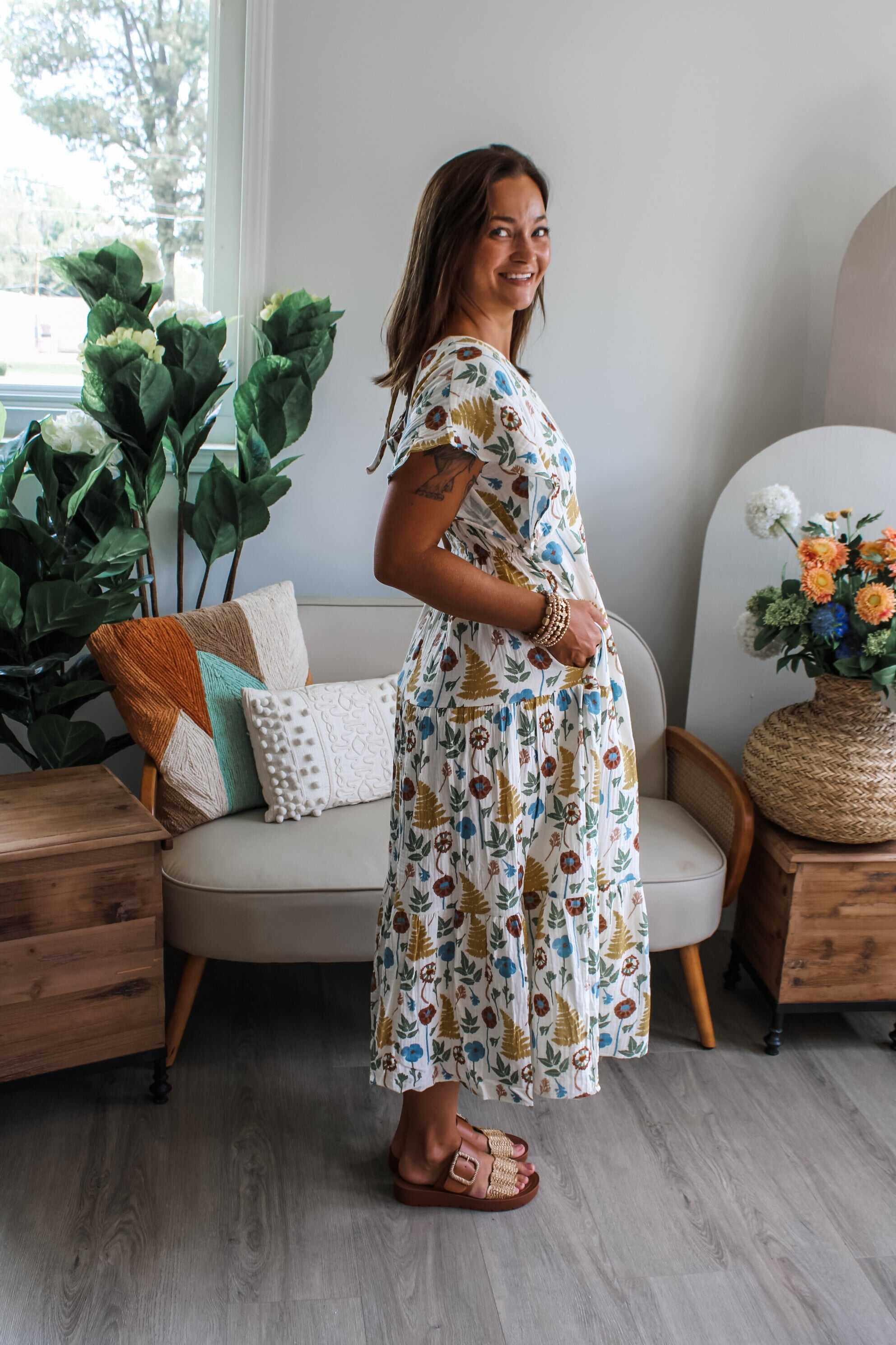 Worth The Wait Floral Midi • Multi