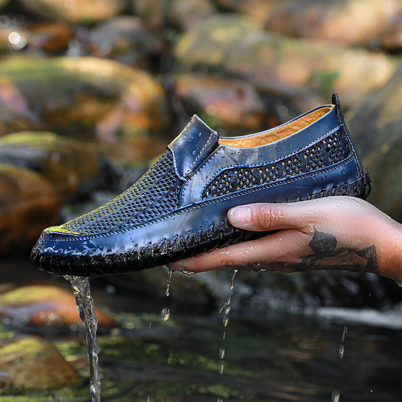 Men's Breathable Quick Drying Mesh Comfy Casual Slip on Loafers Water Shoes