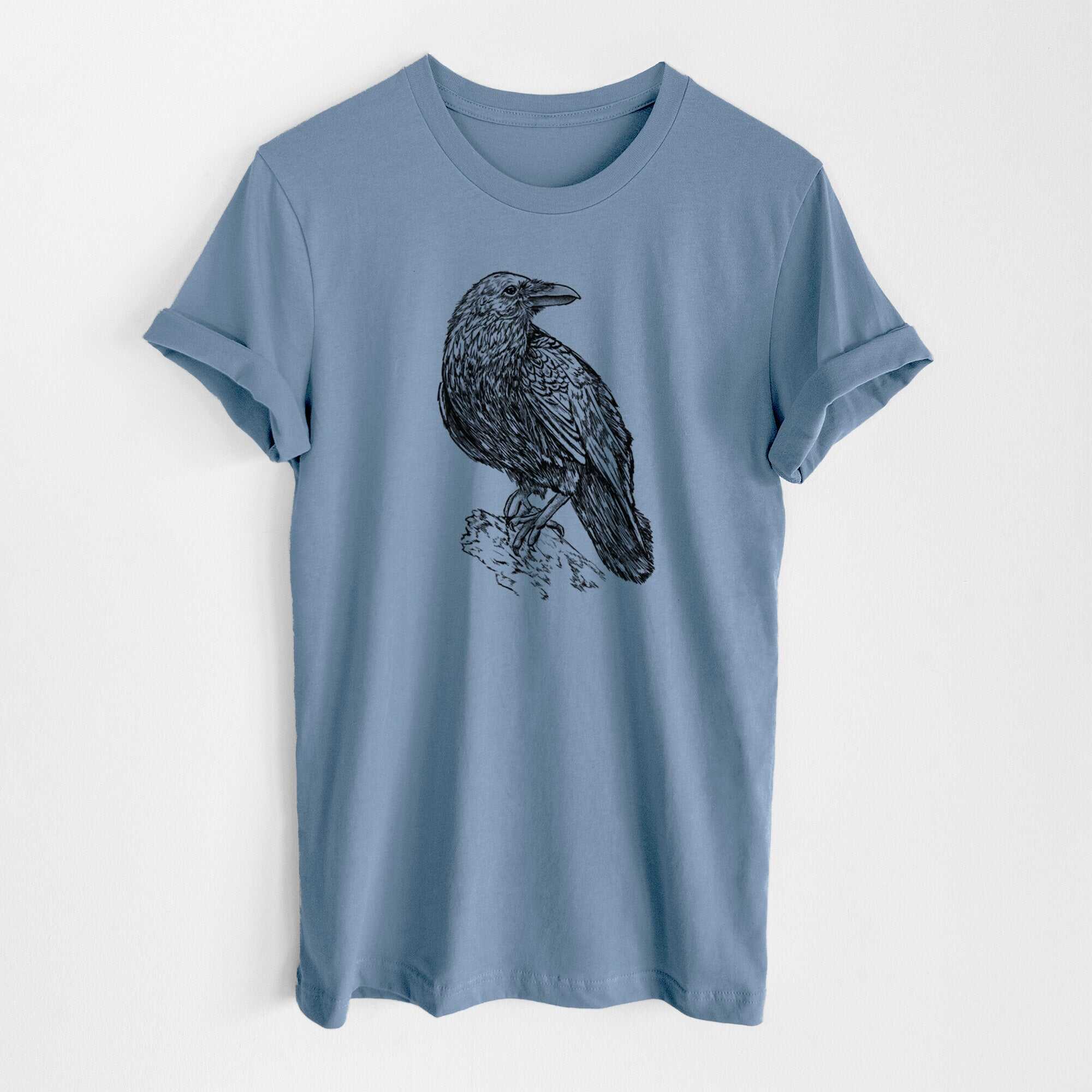 Corvus corax - Common Raven - Lightweight 100% Cotton Unisex Crewneck