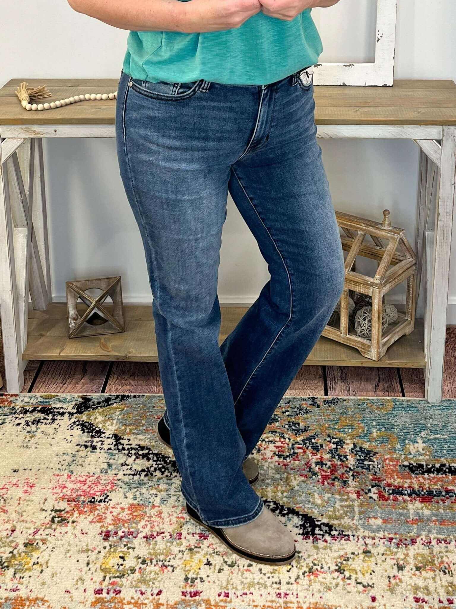 Judy Blue Mid-Rise Thermal Bootcut Jean