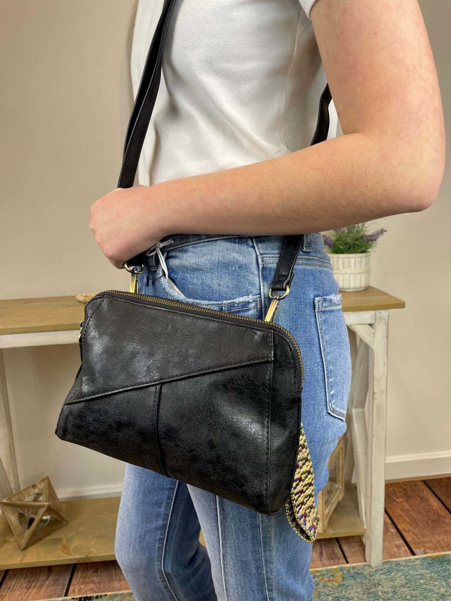 Gigi Crossbody with Woven Wrist Strap