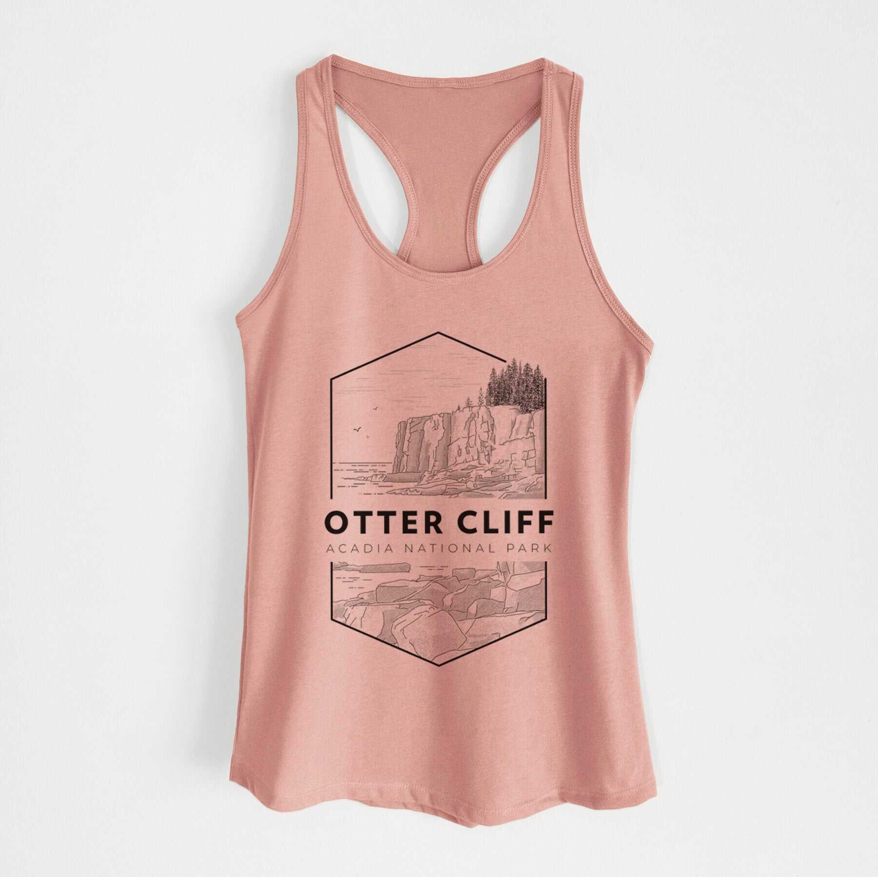 Otter Cliff - Acadia National Park - Women's Racerback Tanktop