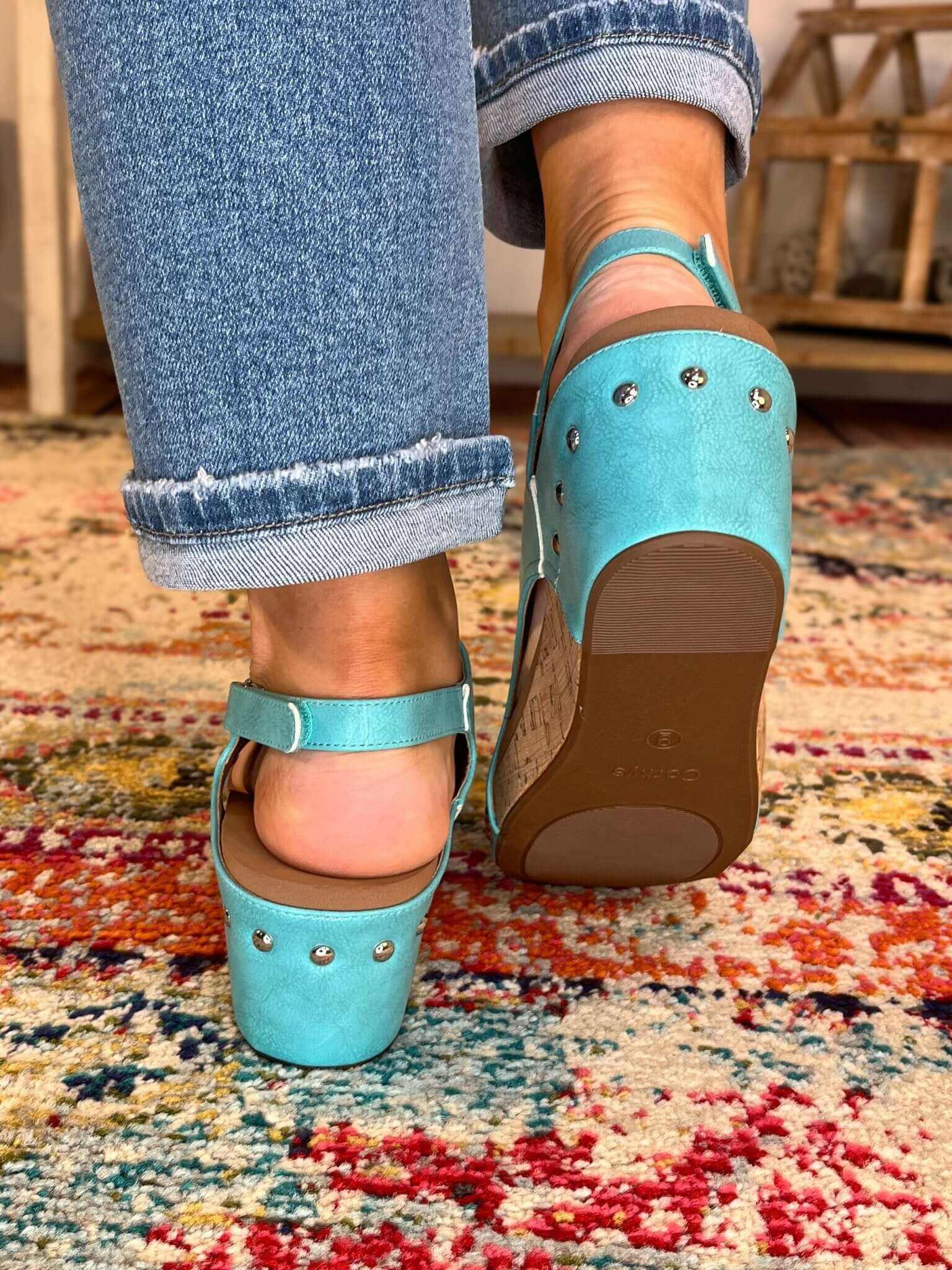 Corky's Footwear Carley Wedge Sandal - Teal