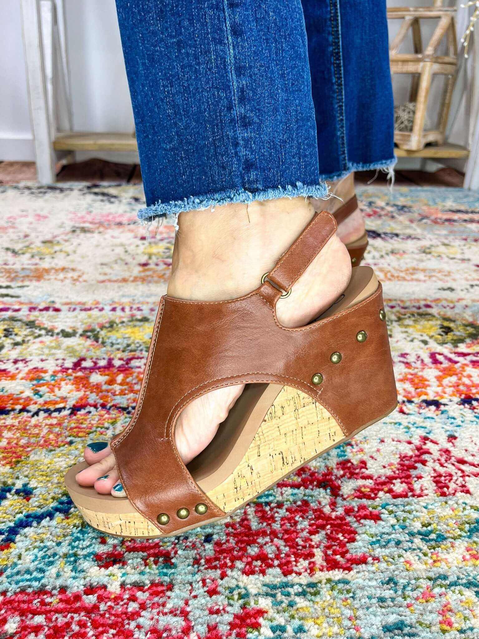 Corky's Footwear Tiffanee Wedge Sandal - Whiskey