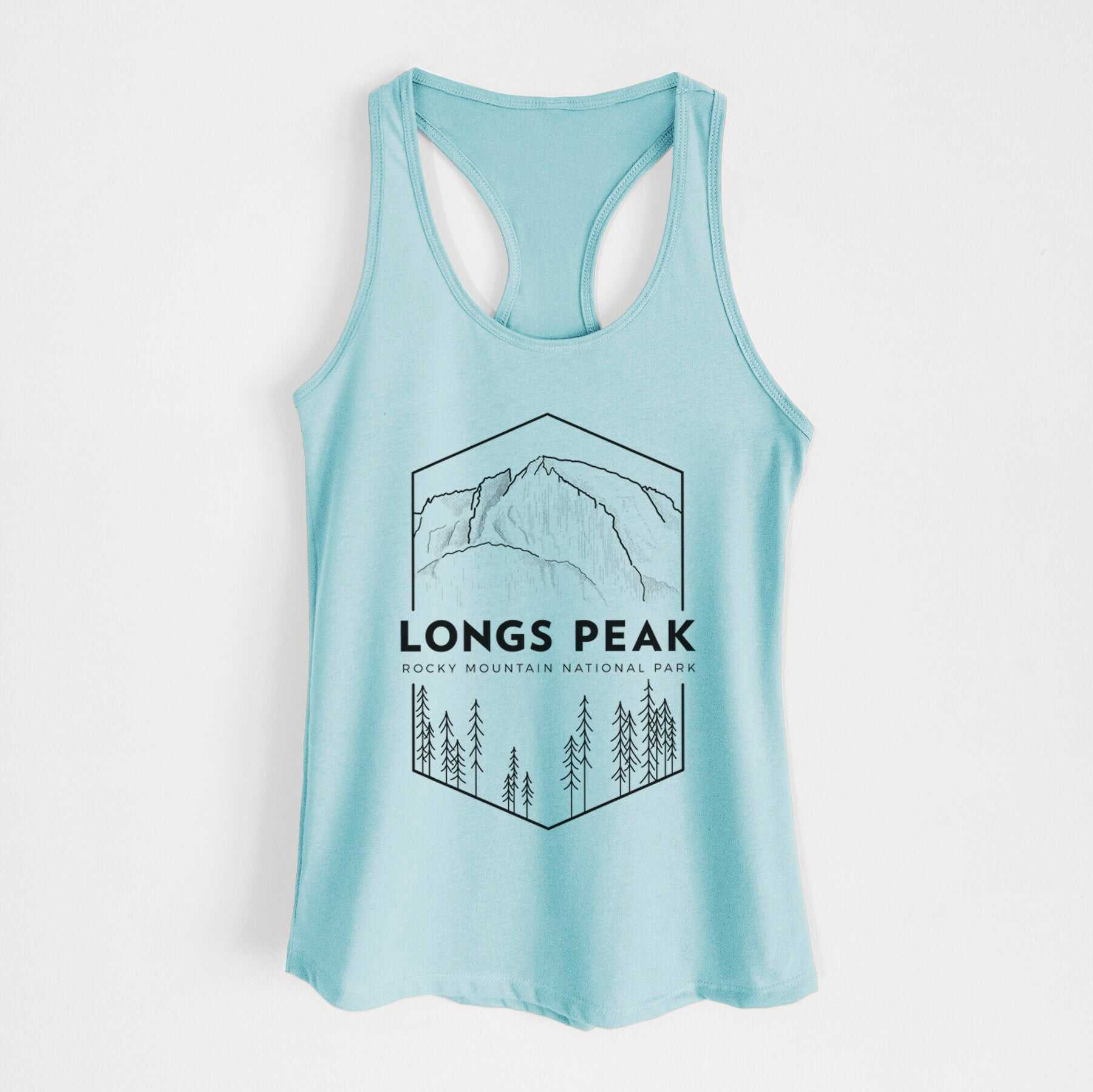 Longs Peak - Rocky Mountain National Park - Women's Racerback Tanktop