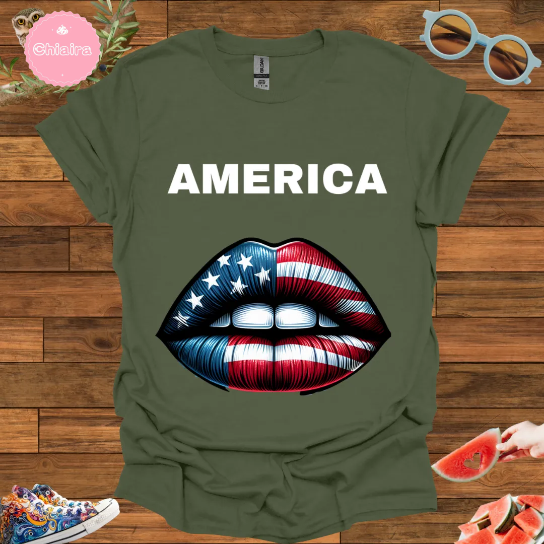 ChiairaJAmerican lip T-Shirt