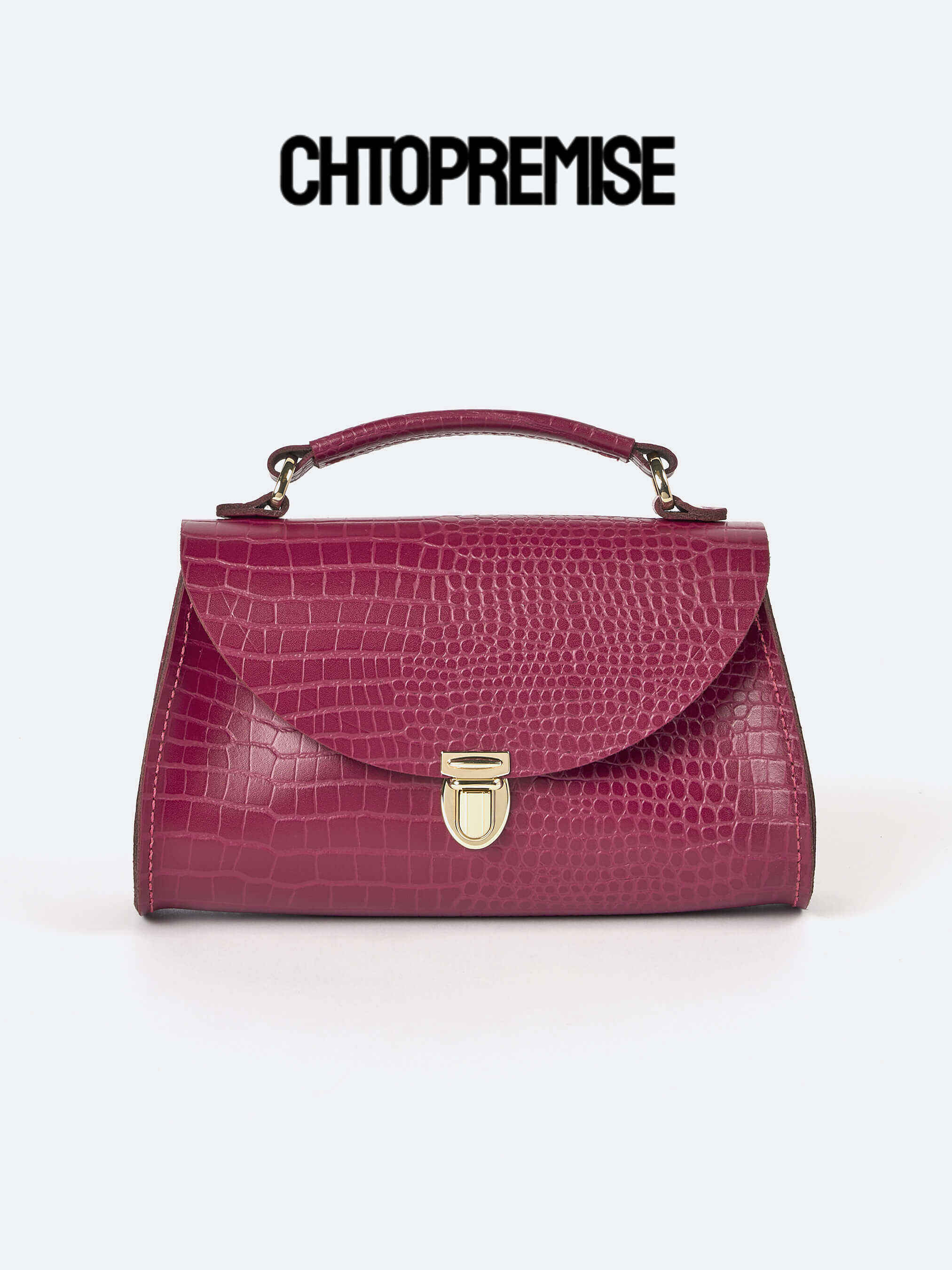 The Mini Poppy - Magenta Croc