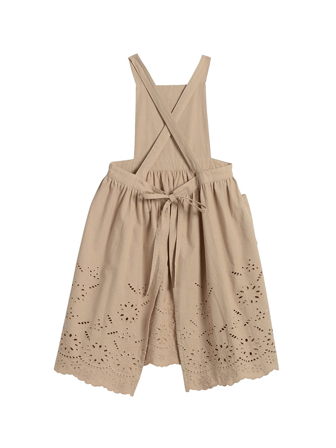 Women's Cotton Embroidered Pocket Apron
