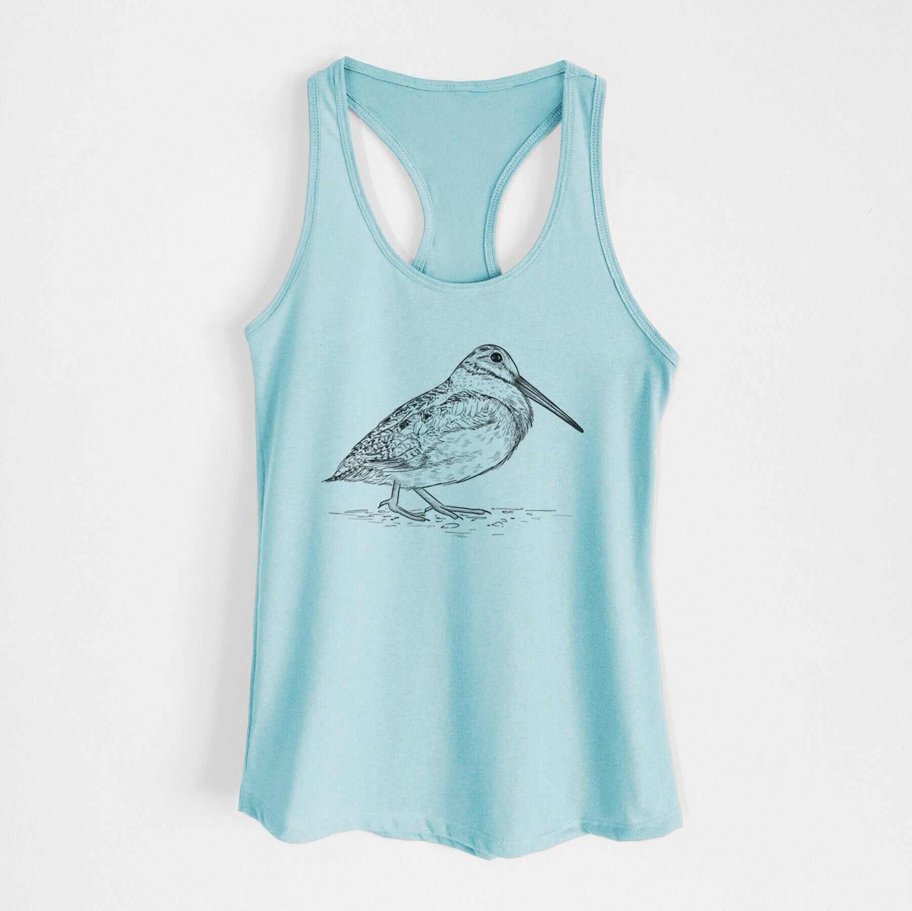 American Woodcock - Scolopax minor - Women's Racerback Tanktop