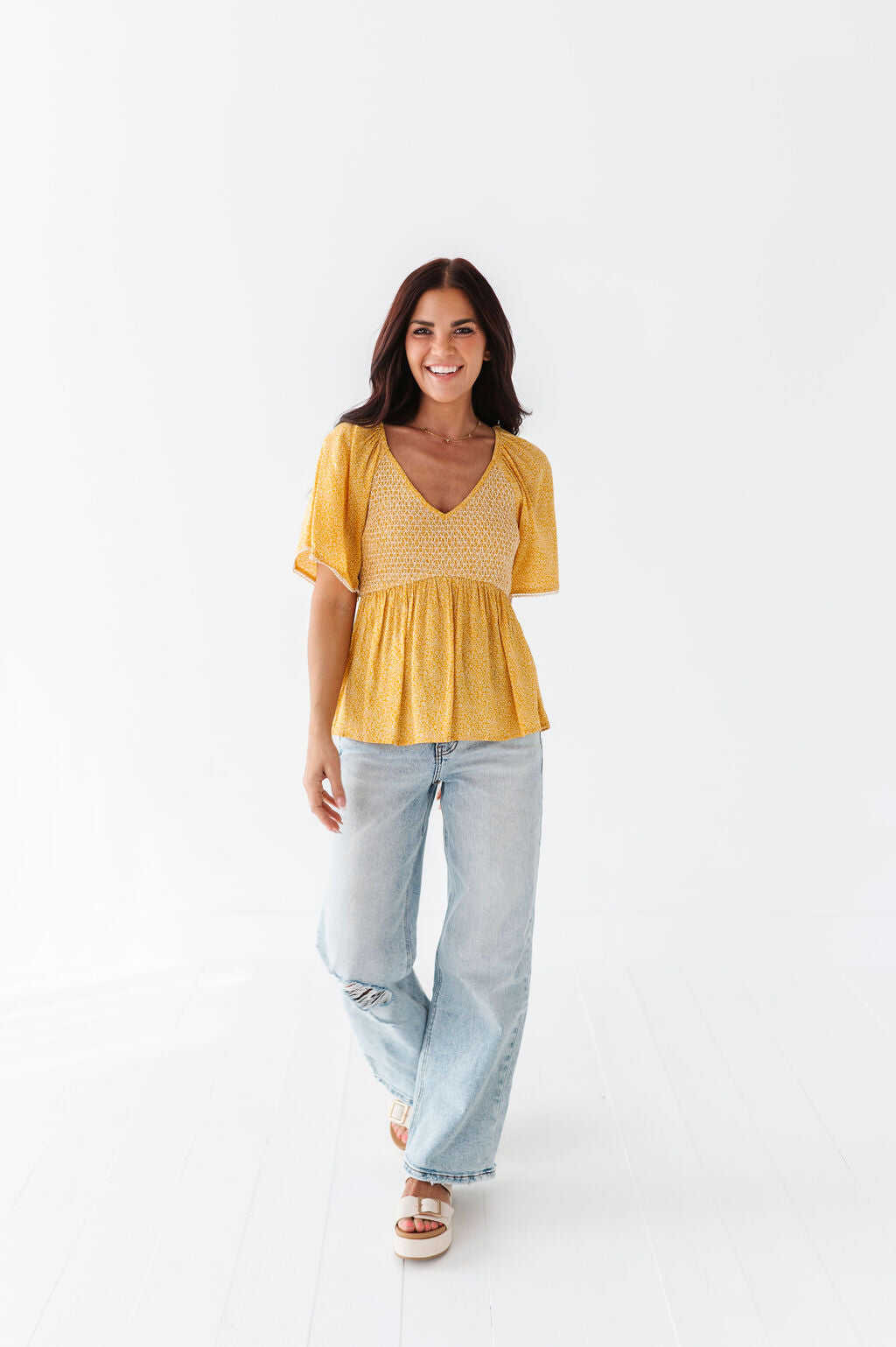 Sunny Peplum Top - Size M Left