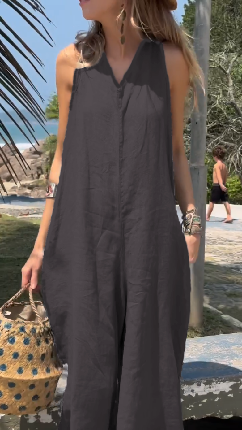 SUMMER Comfortable casual cotton and linen jumpsuit （BUY 2 GET FREE SHIPPING)