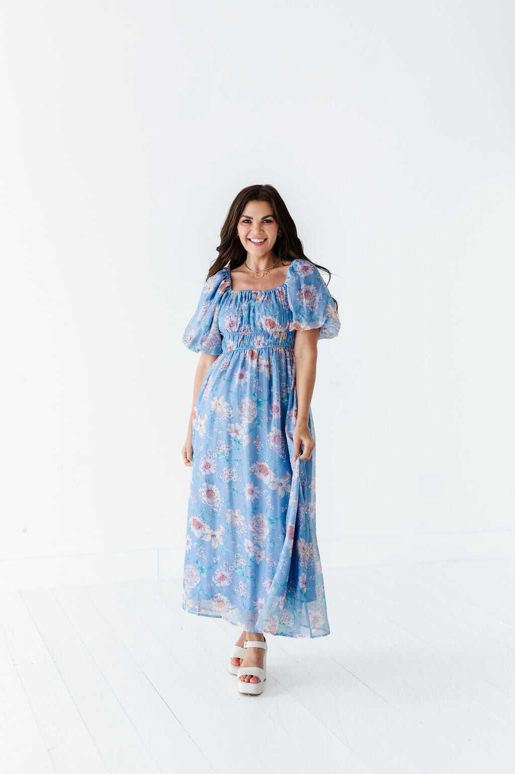 Greer Organza Dress in Blue - Size 2X Left