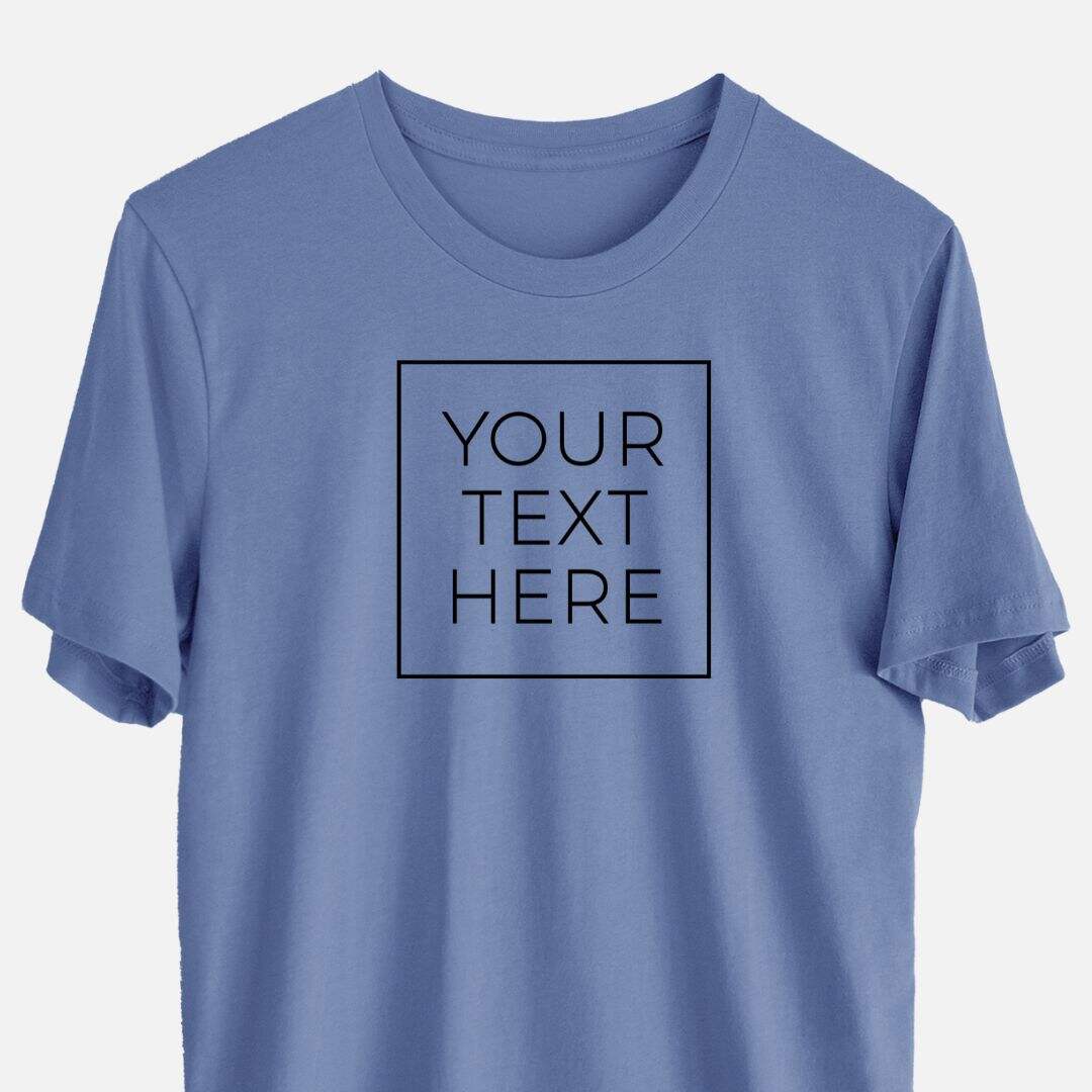 Custom Create Your Own Boxed Design - Lightweight 100% Cotton Unisex Crewneck